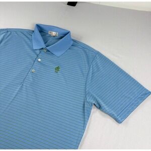 Peter Millar Shirt Mens XL Blue Golf Polo Atlanta Athletic Club Summer Comfort